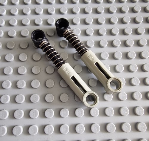 LEGO Technic Technik Stoßdämpfer Federbein alt hellgrau 2 Stück 731c06 731c05 P5