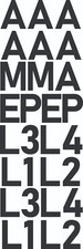 Railway bold - 8-inch BLack Outdoor Vinyl Decal Numbers&Letters - Made in USA