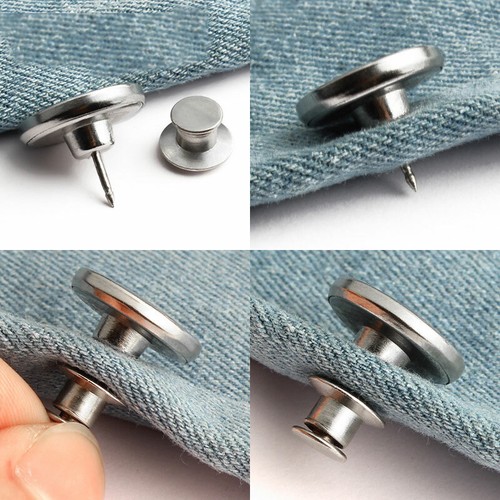 6/1pcs Jean Button Retractable Replacement Detachable Cloth Repairing Snap Pin Ḧ - Picture 6 of 16