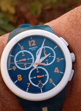 Swatch WHITESPEED Chrono Orologio in plastica (SUSN403)