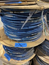 NEW MC CABLE METAL CLAD COPPER SOLID WIRE 12/3 BLACK BLUE WHITE GREEN 1000 FEET