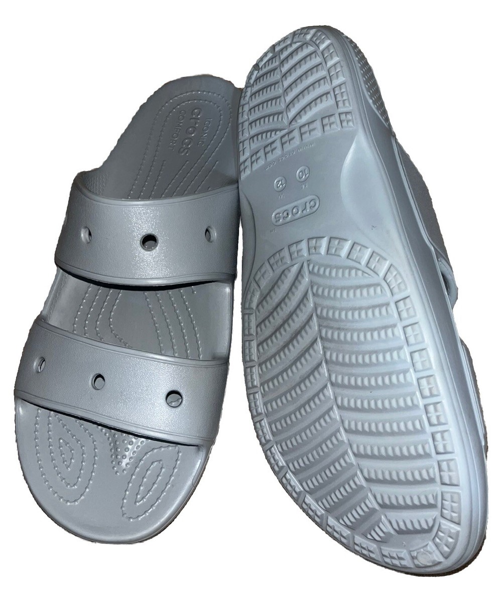 Crocs Classic 2 Strap Slide Gray Iconic Comfort Men 10 Women  display picture 2