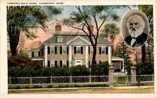 LONGFELLOW'S HOME, CAMBRIDGE, MASS., TICHNOR BROS. INC Postcard