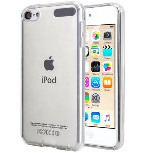 For iPod Touch 5th 6th 7th Gen Case Clear TPU Transparent / Black Back Cover - Picture 1 of 7