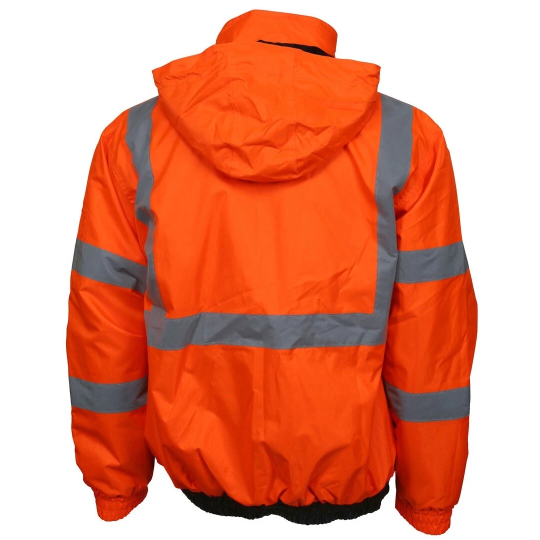 REFLECTIVE BOMBER JACKET HI-VIS ORANGE WATERPROOF MCR SAFETY CLASS 3 (SM - 5XL) - product detail image 5