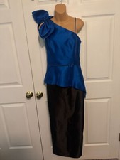 Vintage Junnie Leigh One Shoulder Formal Gown Mother of the Bride Dress Size 4