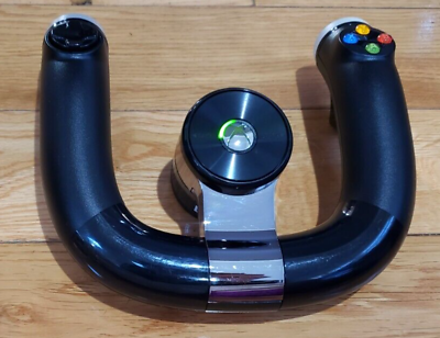 Microsoft Xbox 360 Wireless Speed Wheel Black Model 1470 Racing