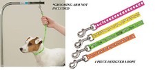 4-PRINT PAW,BONE,HEART,GROOMER Basic LOOP Noose for PET Grooming Table Arm,Bath