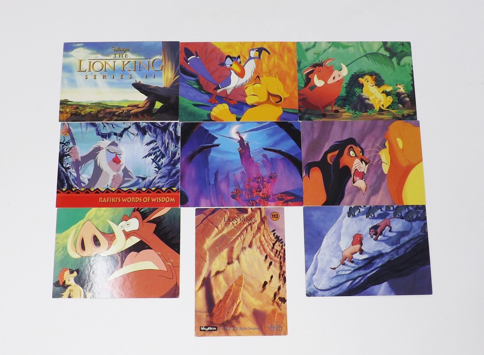 Skybox Lion King Series II Walt Disney Trading Cards 9 Card Lot EBay