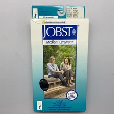JOBST SoSoft RIBBED KNEE HIGH CT COMPRESSION SOCKS 20-30mmHg BLACK XLARGE
