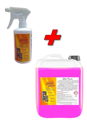 SHINE 5,5L Kaminscheiben Reiniger Spray Pflege Glas Ruß Schmutz Kaminöfen Rußentferner