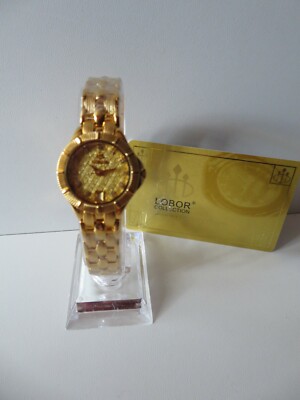 LOBOR COLLECTION LADY VENICE ARMBANDUHR VERGOLDET mit Datum. 149,00  Neu