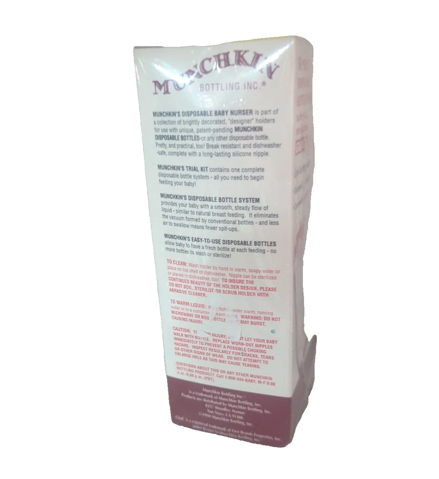 Biberón de silicona Munchkin Dr. Pepper para bebé pezón 10 bolsas raro 1994 promoción Foto 3 de 4