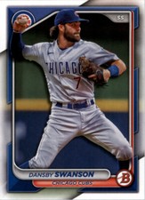 2024 Bowman Base Paper Dansby Swanson #92 Chicago Cubs Baseball Card