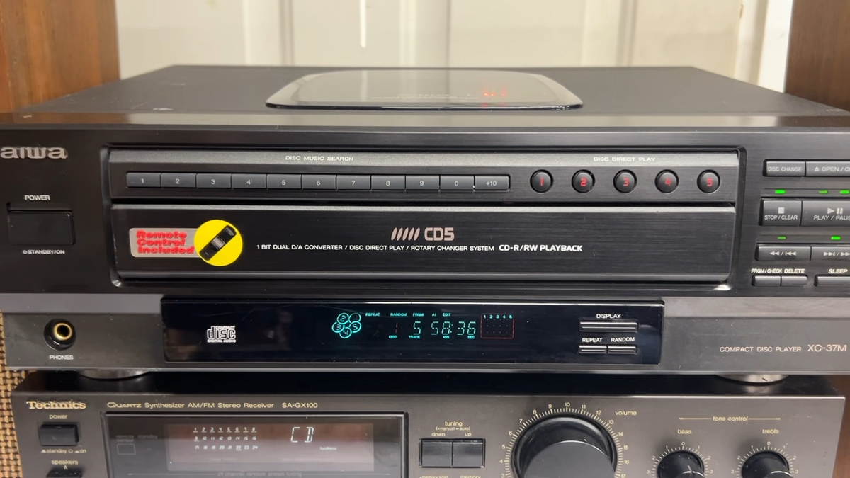 Aiwa XC-37M CD Changer 5 Compact Disc Player Hi-Fi Stereo Tested