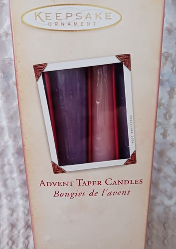 Hallmark ADVENT CANDLES 8” Inch Purple Pink Tapers Set of 4 NEW - Imagen 2 de 6