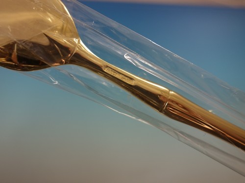 Bamboo Gold D'Oro by Ricci Stainless Steel Flatware Tableware 5pc Setting New - Picture 4 of 5