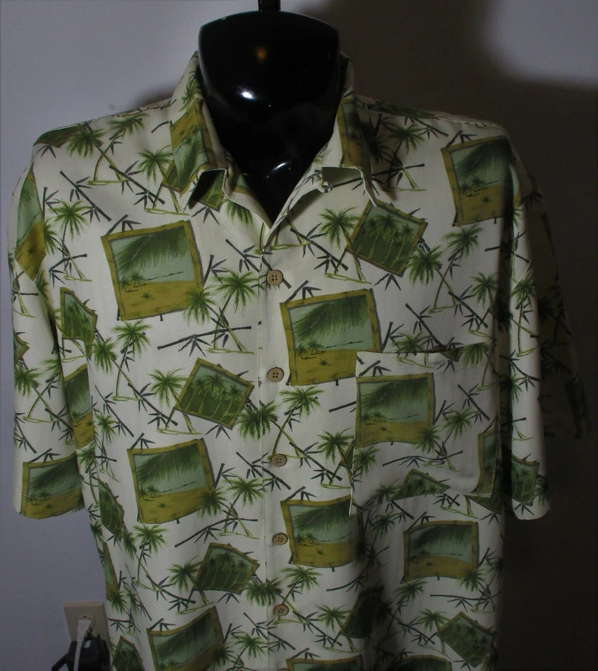 2XL JOE MARLIN Maze Green Short Sleeve Button Shirt Size 2XL - Image 2 of 4