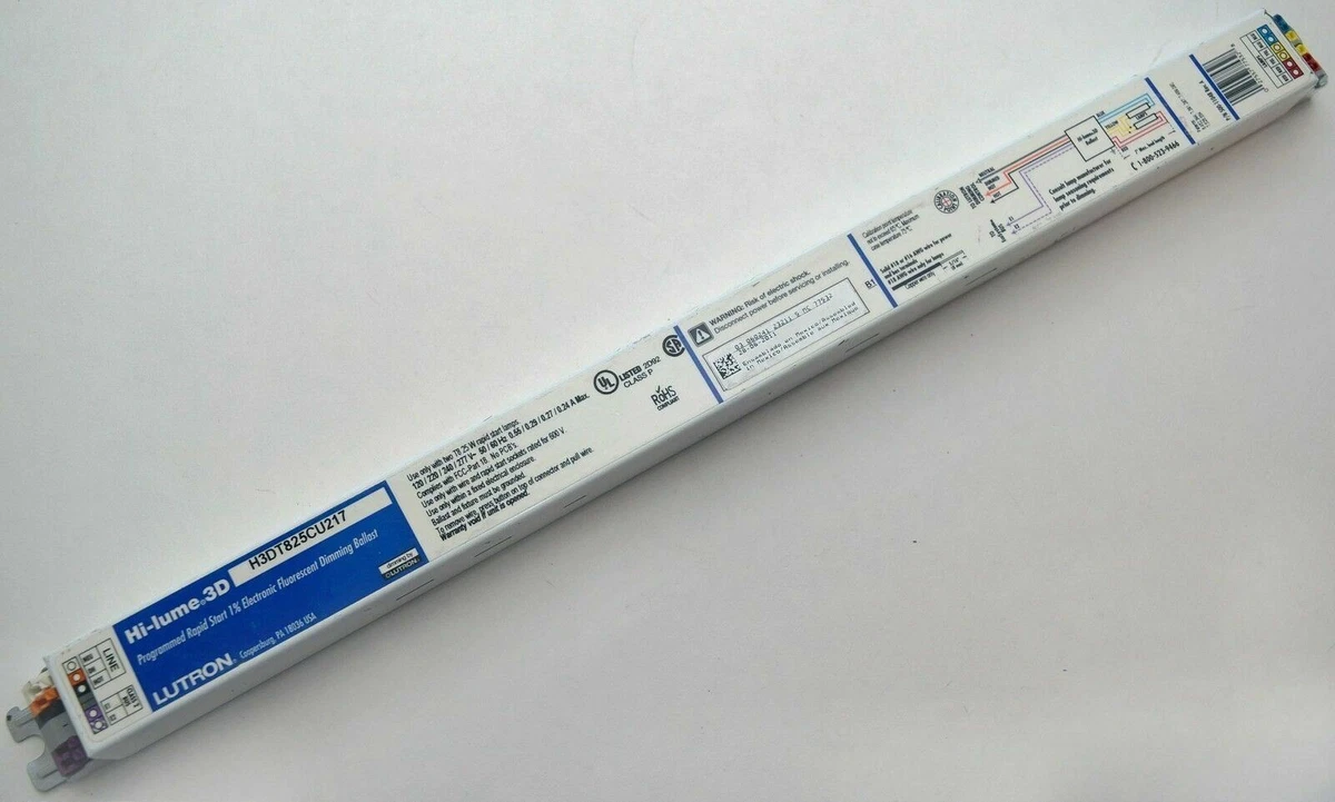 Lutron H3DT825CU217 High lume 3D Electronic Fluorescent Dimming Ballast Strip
