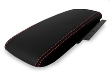 Console Armrest Cover Leather For Ford Crown Victoria 2003-2011 Red Stitch
