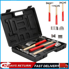 7PCS/SET CAR DENT AUTO BODY PANEL REPAIR TOOL KIT HANDLES BEATING DOLLIE HAMMERS