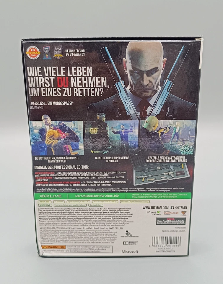HITMAN Absolution Professional Edition  - Xbox 360 XBOX360 - OVP - Bild 2 von 4