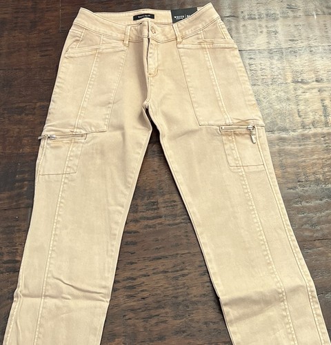 White House Black Market Size 6 Saint Honore Fawn Twill Skinny Crop Jeans - Picture 3 of 7