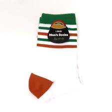 St. Patricks Day Mens Novelty Socks Size 10-13 Irish Flag Green White Striped