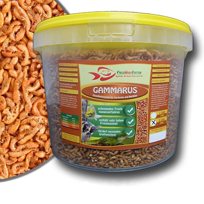 Gammarus Bachflohkrebse 5L Eimer 500 g Futter Schildkröten Reptilien Fische