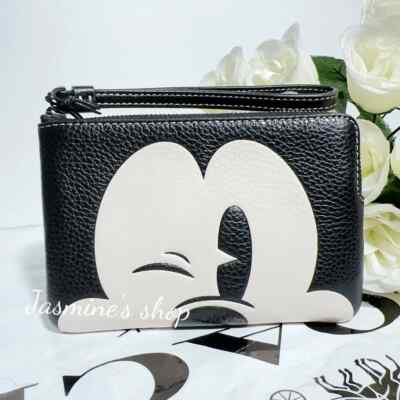 Disney - こー NWT Disney X Coach Corner Zip Wristlet With Wink Mickey Mouse