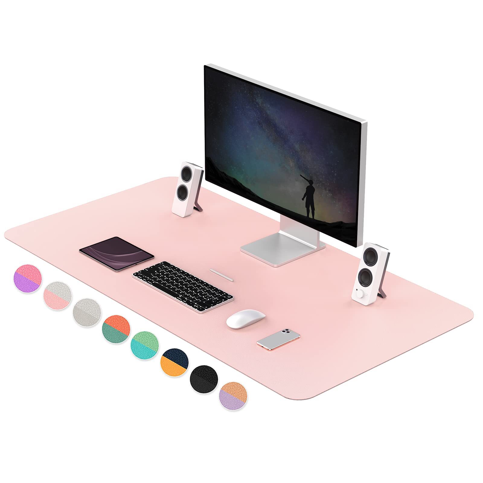 Dual-Sided Multifunctional Desk Pad Waterproof Desk Blotter Protector Leather...
