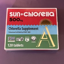 Sun Chlorella Sun Chlorella A 500 mg 120 Tablets Gluten-Free, GMP Quality READ