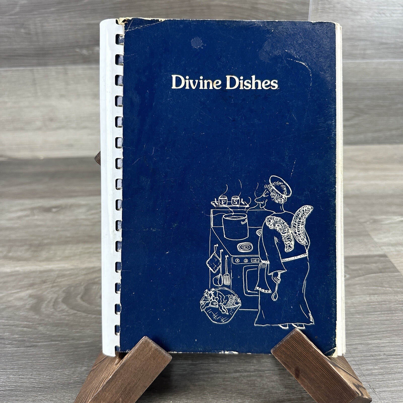 Vintage Cookbook Spiral Bound Divine Dishes Favorite Recipes 1984