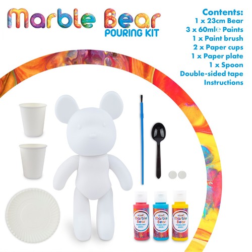 Marble Bear Pouring Kit for Kids and Adults - Arts and Craft Gift - Picture 3 of 6