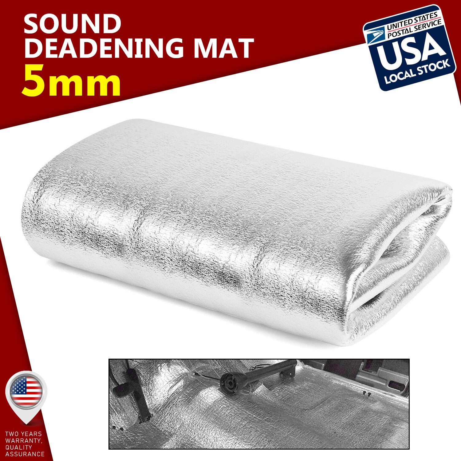 Sound Deadener Car Hood Engine Thermal Insulation Mat Heat Shield Foam Fireproof