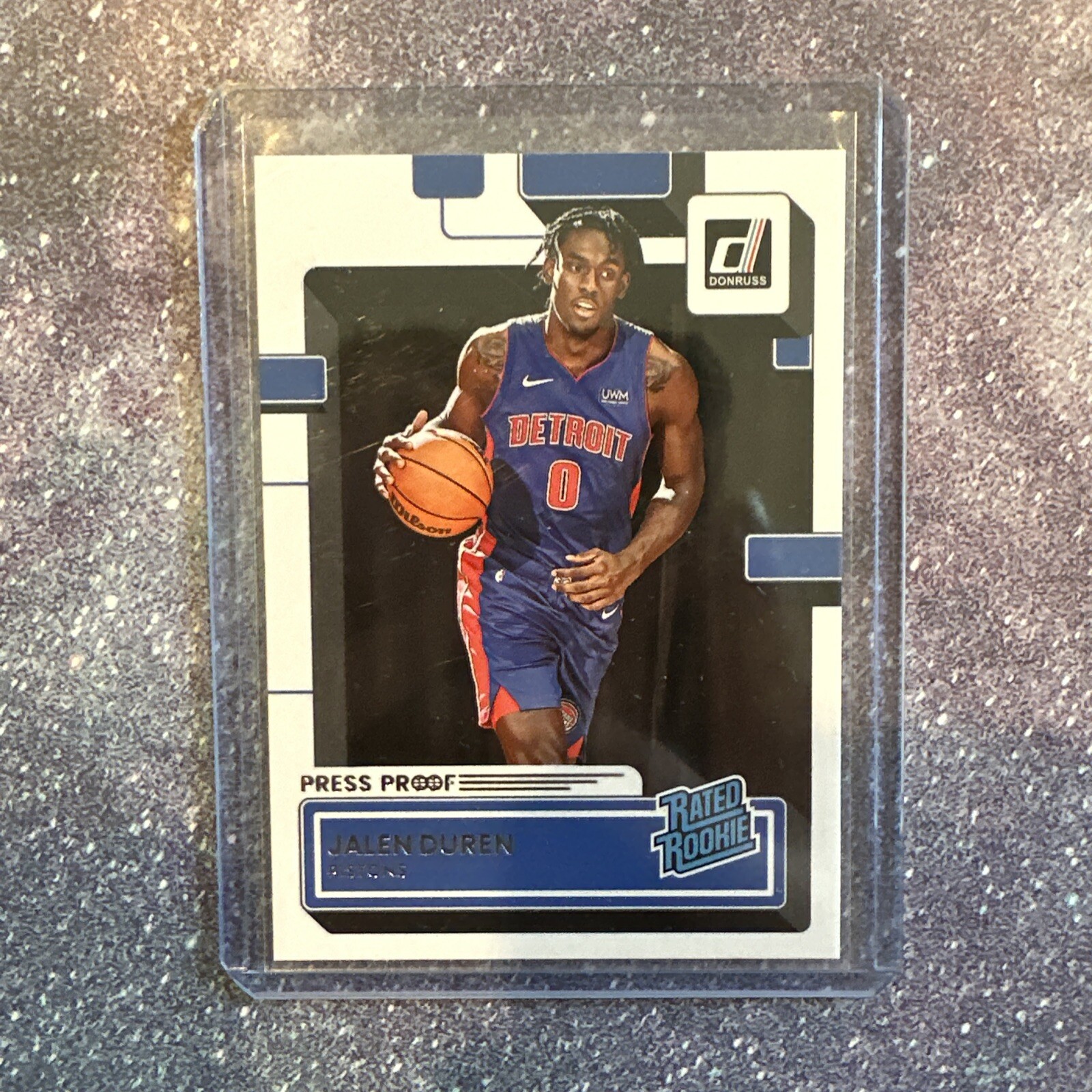 2022-23 Donruss Press Proof Silver Jalen Duren Rated Rookie #213 SP Pistons
