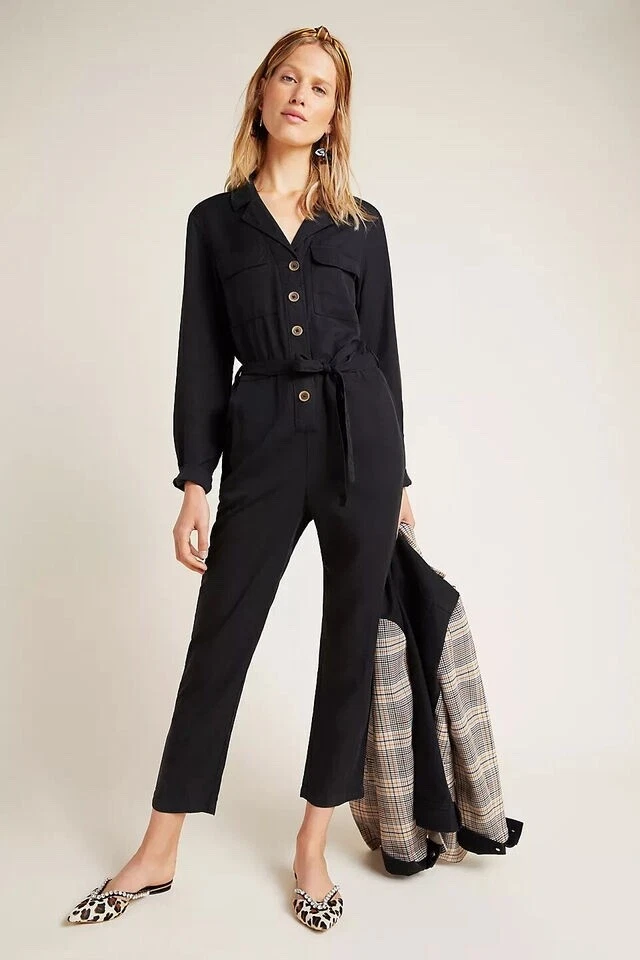 Mono utilitario Sanctuary x Anthropologie para mujer negro con cinturón renovación, talla S Foto 2 de 4