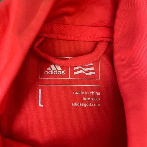 Adidas Golf Jacket Women's Large Coral Pink Outdoor Thumbhole Mock Neck Full-Zip - Picture 5 of 12