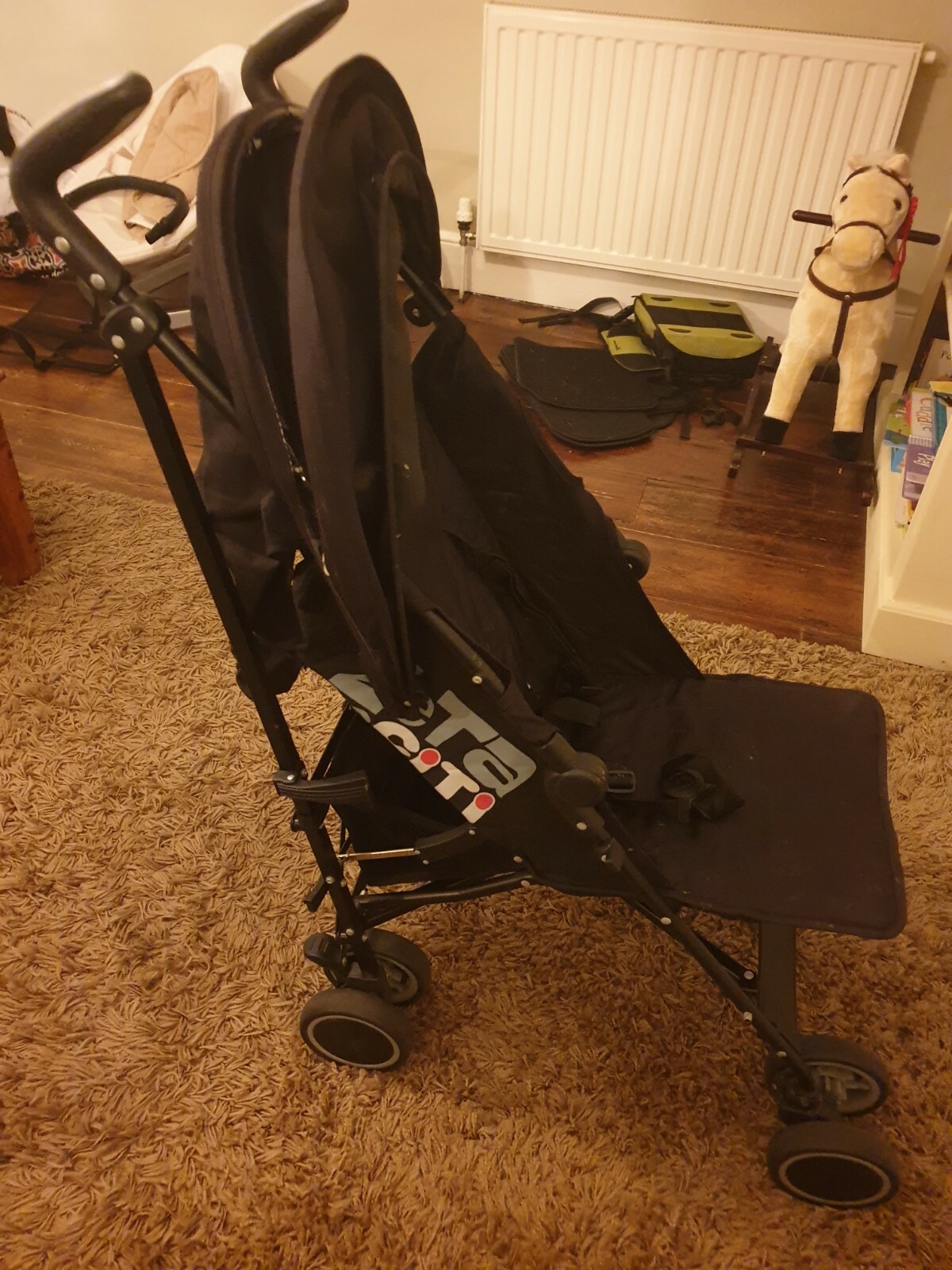 zeta citi black stroller