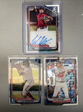 2024 Bowman Chrome Mojo Sabin Ceballos Auto Atlanta Braves + Perdomo Olson