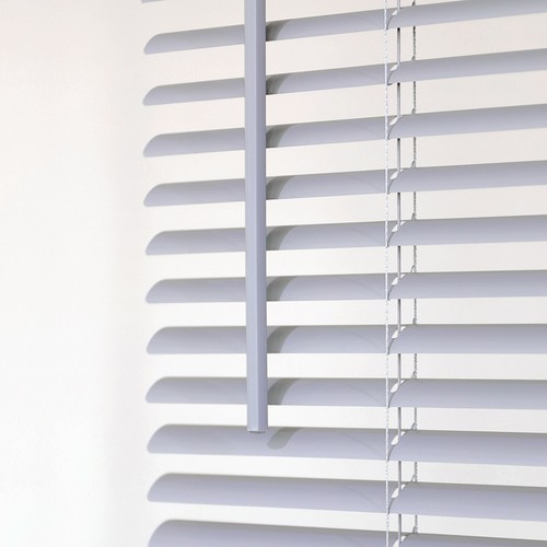 1" Cordless Vinyl Room Darkening Horizontal Mini Blinds, White, 31"W x 48"L - Picture 7 of 8