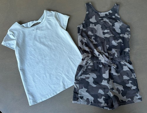 All in Motion Girls Seamless Activewear Bundle short romper camo+ tshirt size xs - Picture 2 of 13