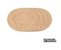 House Nordic Tischset Bombay Jute Oval 45X35 Cm 4Er Set Platzsets Natur