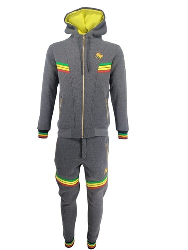 Jamaica Lion of Judah Men's Rasta Tracksuit 2-Piece Set Casual Wear - Picture 9 of 23