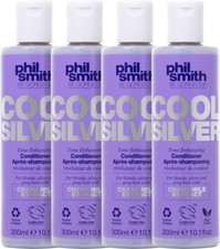 4 PACK PHIL SMITH COOL SILVER TONE ENHANCING CONDITIONER CHAMOMILE EXTRACT 300ml 11.66 per litre