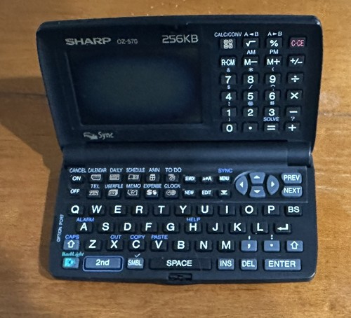 Organizador Personal Electrónico con Memoria Sharp Wizard OZ-570 Negro 256KB - Leer - Imagen 3 de 4