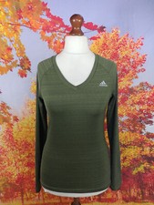 adidas Supernova green polyester Jumper. UK women's size 8, size 10 , size Small