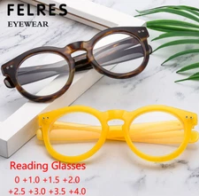 Classic Round Blue Light Blocking Reading Glasses Men Women Presbyopic Readers 