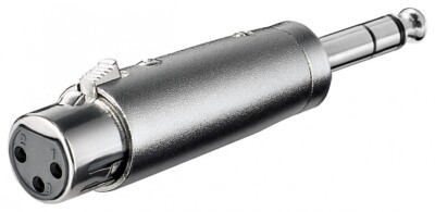 XLR-Adapter (3-polig), AUX-Klinke 6,35 mm (4-polig) Stereo-Stecker zu XLR-Buchse