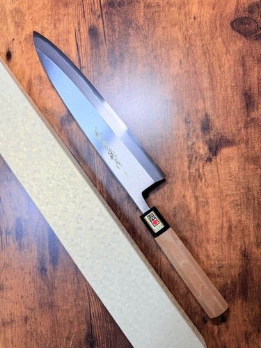 Sakai Shiratsuru Deba Japanese Kitchen Knife 270mm White Steel #2 New - Picture 2 of 8